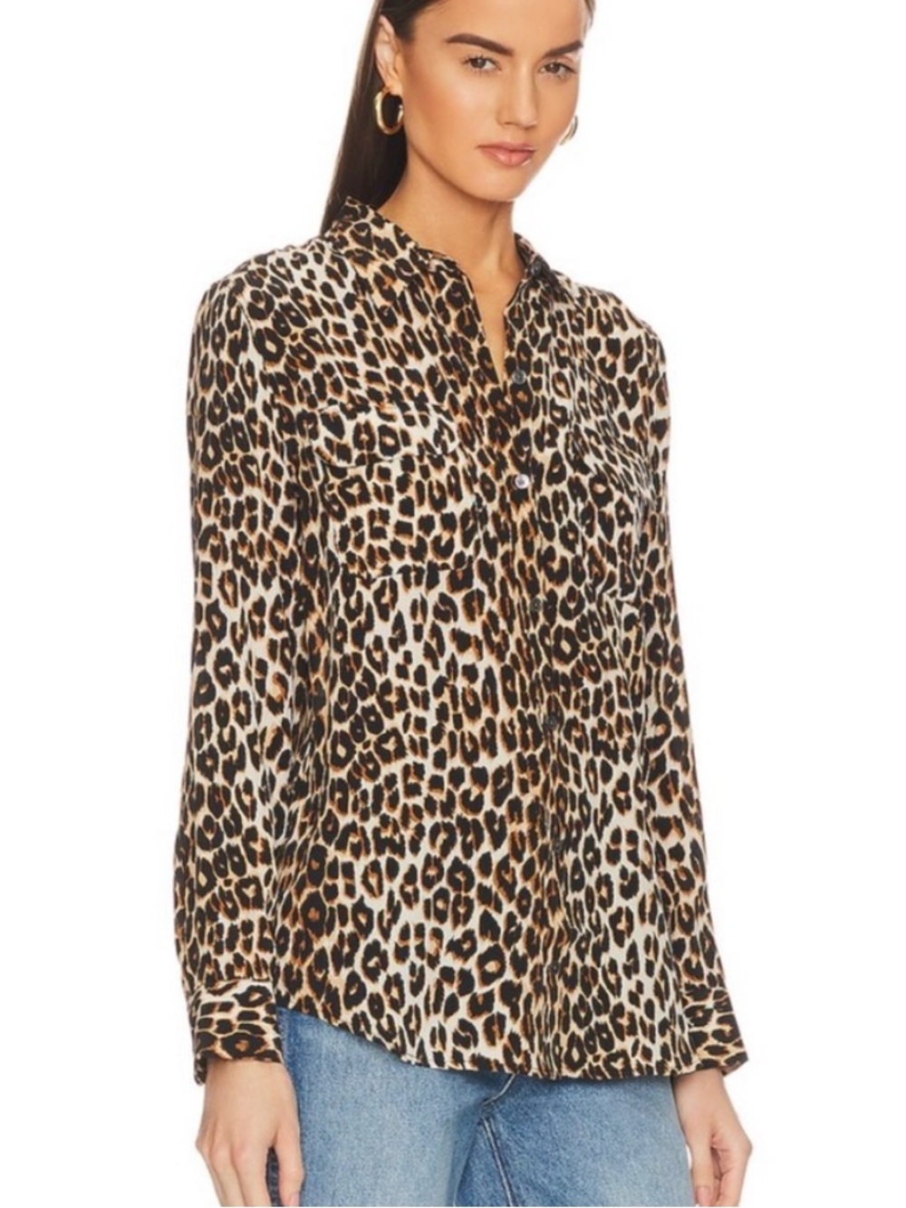 Equipment Silk Blouse in Leopard